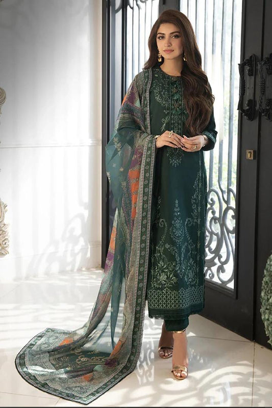 ASIM JOFA - 3PC LAWN EMBROIDERED SUIT  DM1001