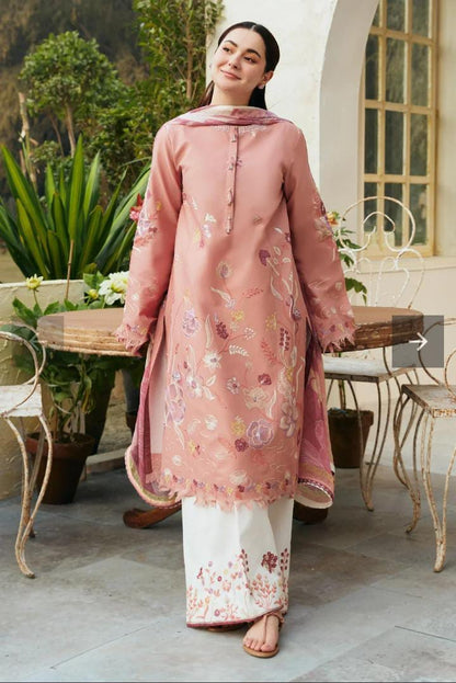 ZARA SHAH JAHAN - 3PC LAWN EMBROIDERED SUIT-DM1040