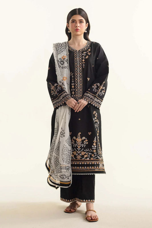 Coco by Zara shahjahan 3PC Heavy Suit  Front shirt heavy embroidery DM 1013