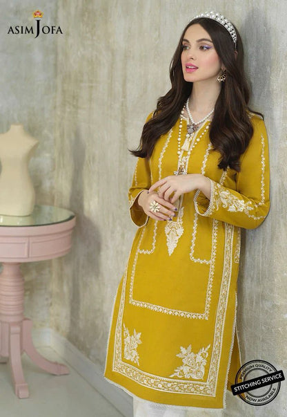 ASIM JOFA- 3PC LAWN EMBROIDERED WITH ORGANZA PRINT DUPATTA DM 1003